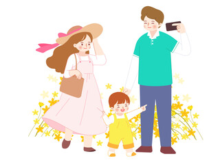 Family Month, Family, Spring, Picnic, Flower, Fringe, Fence, Parent's Day, Thank you, Family, Personnel, Eunhye, Family Month,