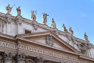 Fragment of St. Peter's Cathedral in the Vatican, Italy	
