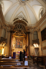Fototapeta na wymiar Interior of Church of Santa Maria Annunziata in Rome, Italy
