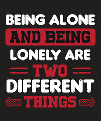 Being alone and being lonely