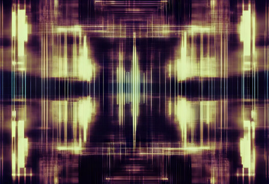 Unique Design Abstract Symmetry and Reflection Digital Pixel Noise Glitch Background stock video