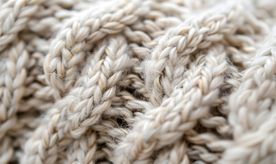 Close-up of the texture of a knitted sweater, Generative AI