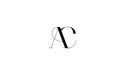 AC, CA, A, C, Abstract Letters Logo monogram