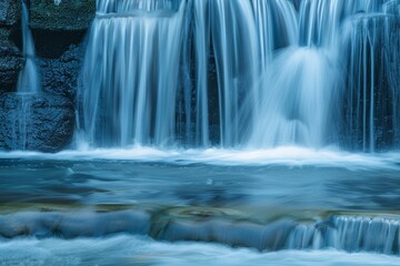 beautiful waterfall, natural water phemomena