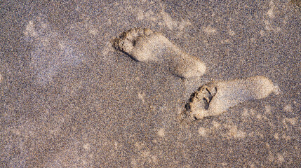 Footprint Beach Sand Abstract Background Design