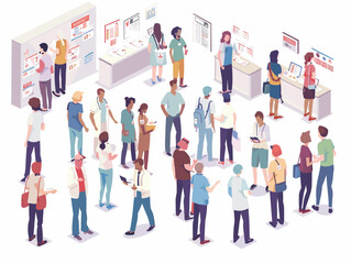  A community center hosts a free health fair offering various health screenings and educational resources. 