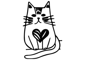 Lovely cat illustation