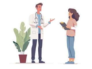  A doctor explains treatment options to a patient with chronic illness empowering them to participate in decision-making and manage their health. 