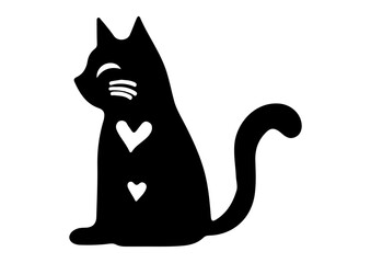 black cat cartoon