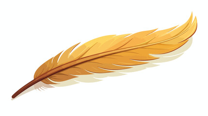 drawing wing feather animal icon flat vector 