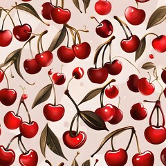 seamless pattern with cherries