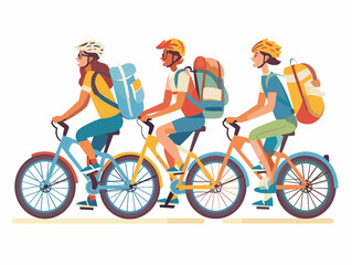  A group of friends participates in a charity bike race raising awareness and funds for a health-related cause. 