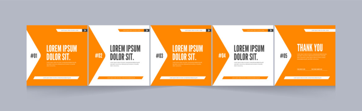 Microblog carousel template for social media post, Clean modern and gradient design, eps vector illustration