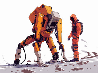  A search and rescue team deploys a search robot in a disaster zone locating survivors and navigating dangerous environments too hazardous for humans. 
