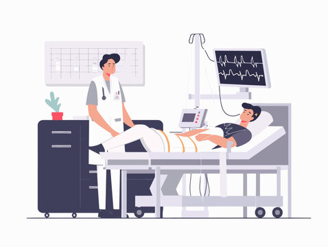  A sleep specialist analyzes sleep patterns through polysomnography diagnosing and addressing sleep disorders. 