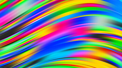 Fototapeta premium Abstract multicolor liquid flow brushstroke lines. Vibrant gradient swirl wave.