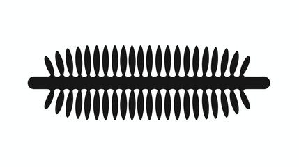 Hair brush glyph icon. Silhouette symbol. Vector 