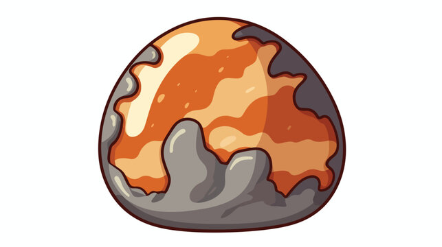 Hand drawn dinosaur egg flat icon. vector illustration