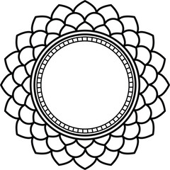 vector illustration floral mandala art design