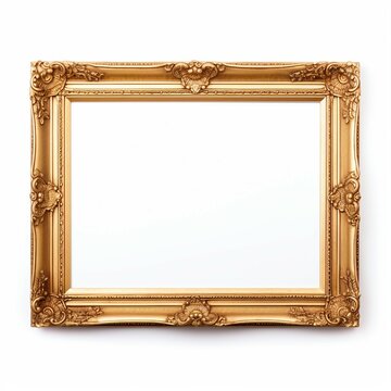 Mockup of the art frame, antique gold frame