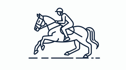 Fototapeta na wymiar Horseback riding icon. Jockey rider sign. Horse spor
