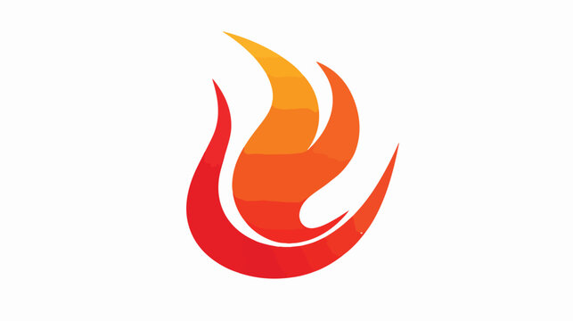 Icon design related to flame logo symbol. flat vector
