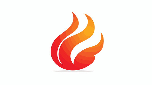 Icon design related to flame logo symbol. flat vector
