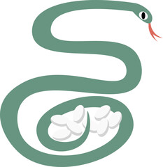 cute cartoon snake illustration.