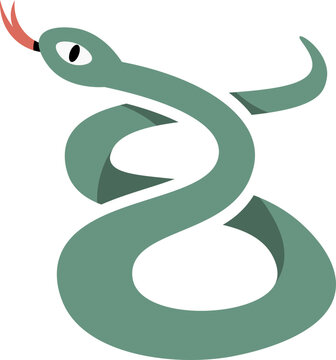 cute cartoon snake illustration.