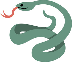 Fototapeta premium cute cartoon snake illustration.