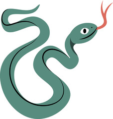 cute cartoon snake illustration.