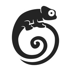 Chameleon Logo template Isolated. Brand Identity. Icon Abstract Vector graphic