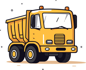 Classic Dump Truck Vector Illustration with Timeless Appeal