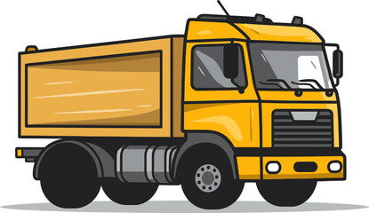 Fototapeta na wymiar Vibrant Dump Truck Vector Illustration for Flyers