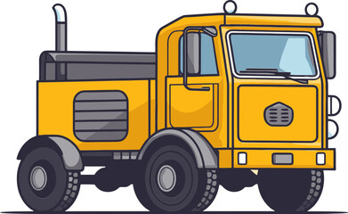 Realistic Dump Truck Vector Illustration for Product Mockups