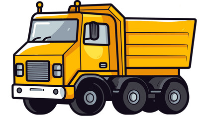 Fototapeta na wymiar Realistic Dump Truck Vector Illustration for Video Production