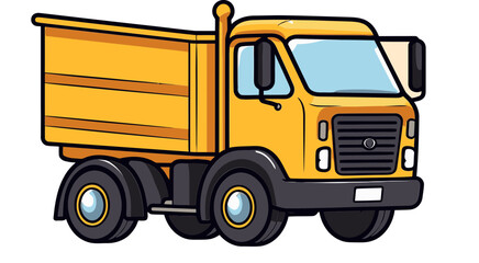 Industrial Dump Truck Vector Illustration for Instructional Materials