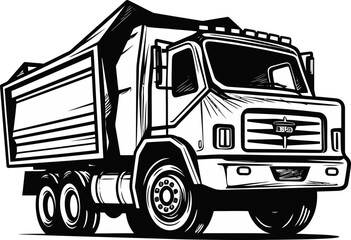 Realistic Dump Truck Vector Illustration for Corporate Brochures