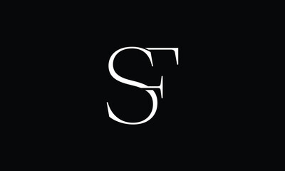 SF, FS, S, F, Abstract letters Logo monogram