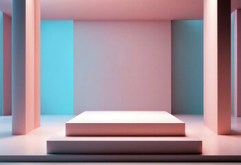 3d cosmetics background podium rendering scene Abstract fashion clothes pedestal pastel Scene poduim blank render shape minimal pastel abstract curve minimalism form colourful group step abstract