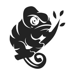 Chameleon Logo template Isolated. Brand Identity. Icon Abstract Vector graphic