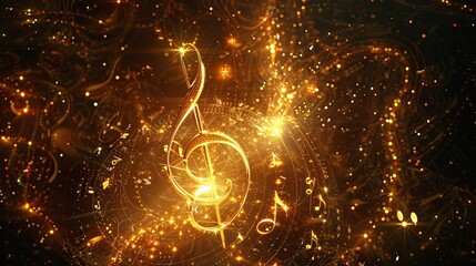 Golden Note A Sparkling Celebration of Music and Creativity Generative AI