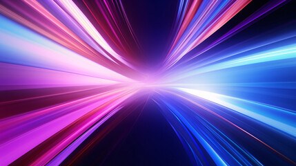 Fototapeta premium Abstract light background, realistic neon lines background illustration design
