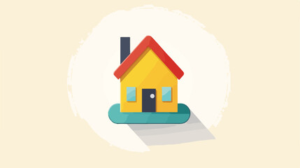 Fototapeta na wymiar Vector icon marker location icon house with a long