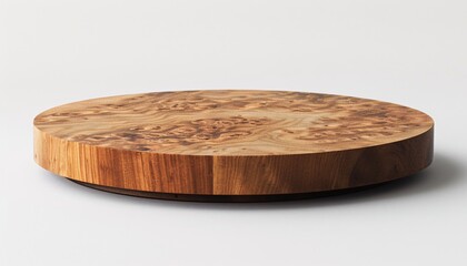 Wooden Round Table with a Modern Twist Generative AI