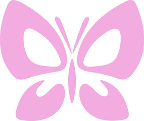 Butterfly logo silhouette vector illustration. Butterfly symbol shape decorative design elements