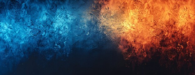 Fiery Fusion The Colorful Blend of Blue and Orange Generative AI