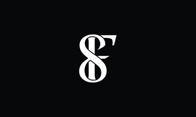 SF, FS, S, F, Abstract letters Logo monogram