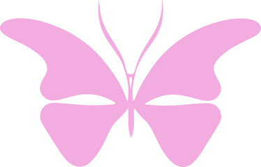 Butterfly logo silhouette vector illustration. Butterfly symbol shape decorative design elements