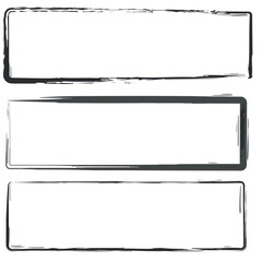 hand draw doodle frame set. box, square, rectangle brush pen line stroke scribble element for highlighting text. vector 